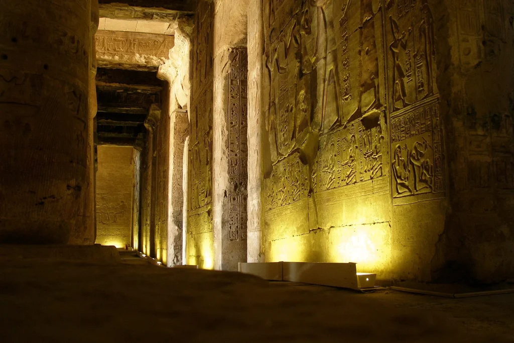 Interior of the Temple of Seti I at Abydos