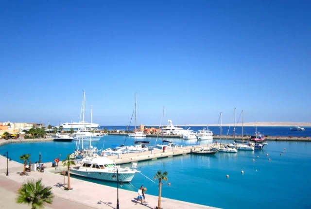 Boats and waterfront at Hurghada Marina