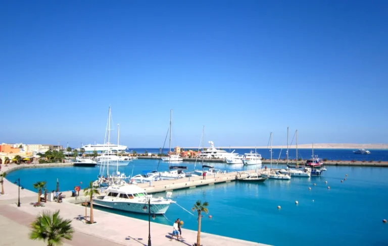Boats and waterfront at Hurghada Marina